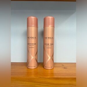 NEXXUS Set 2: Maxximum Firm Hold & Comb Thru Flexible Hold Hairsprays BRAND NEW.